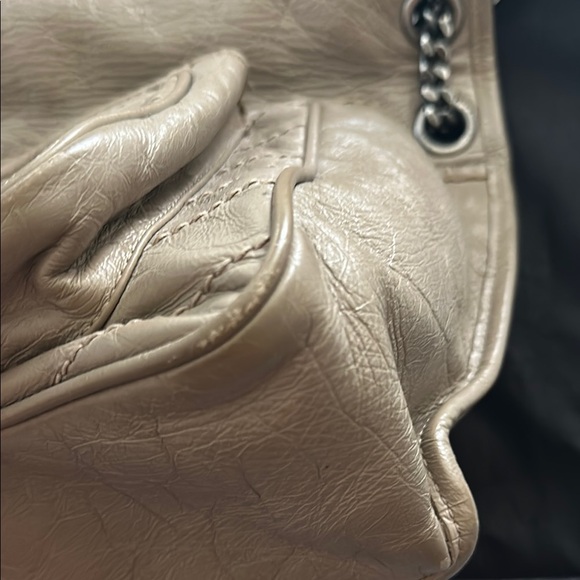 YSL Tan Shoulder Bag with Chain Strap - Picture 12 of 15
